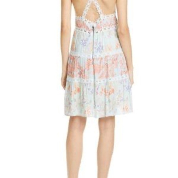 ALICE + OLIVIA Karolina Lace Trim Mini Dress size 4 - Picture 2 of 4